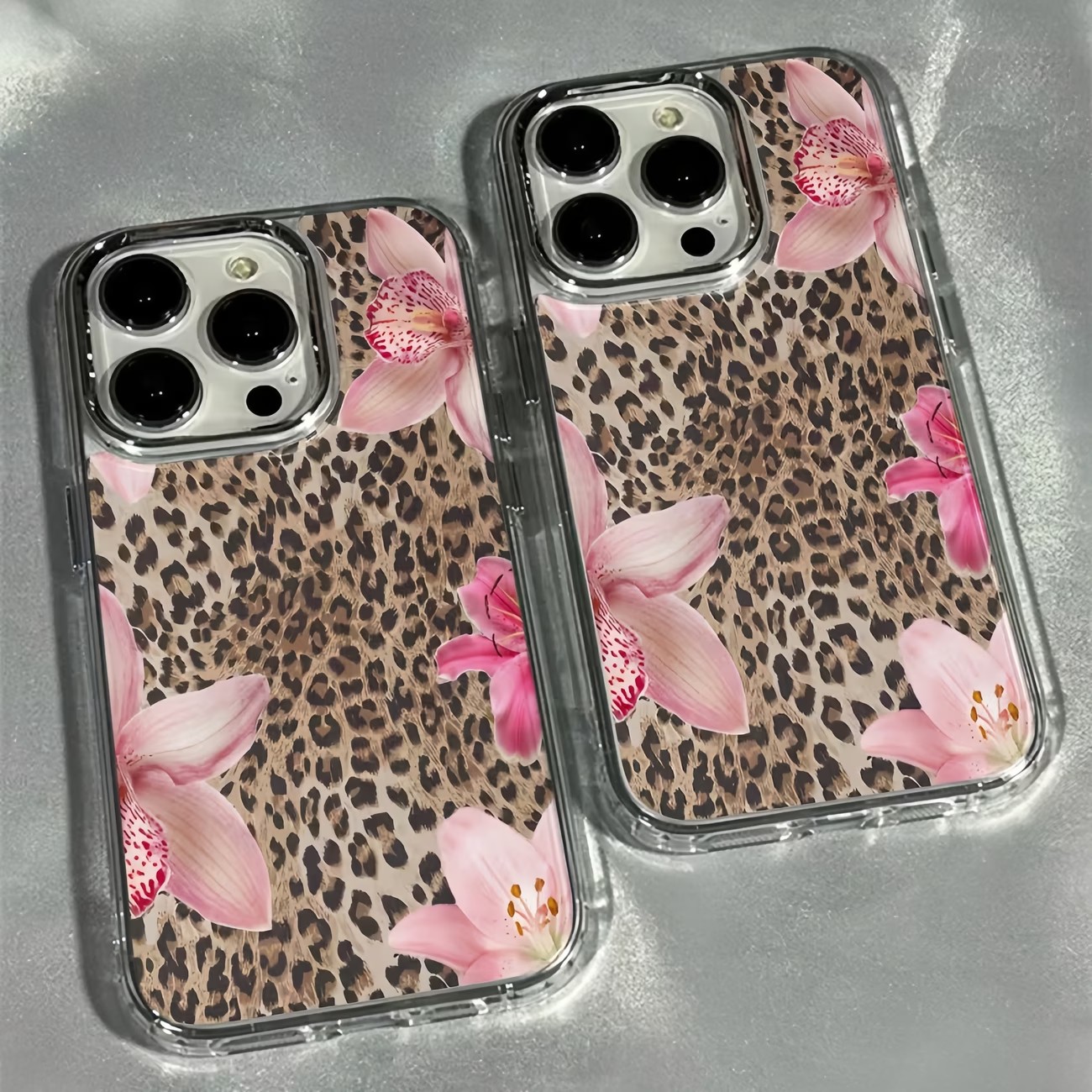 Plants X - เคสโทรศัพท์ลายเสือดาวดอกลิลลี่แบบใส สำหรับ iPhone 17 Pro Max