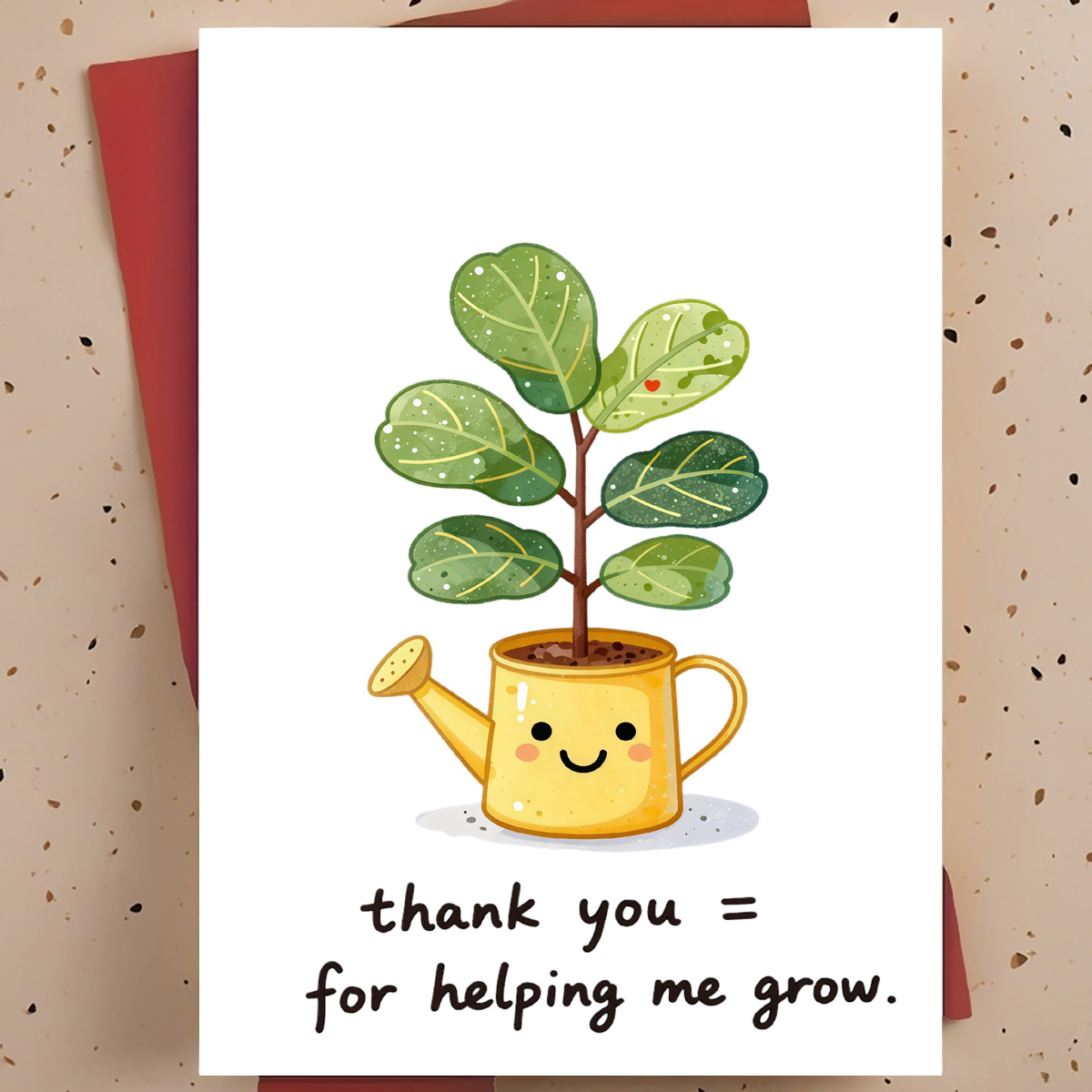The Plant Parent - การ์ดขอบคุณแสนหวานและอบอุ่น 1 ใบสำหรับครู ผู้ให้คำปรึกษา และผู้ปกครอง -