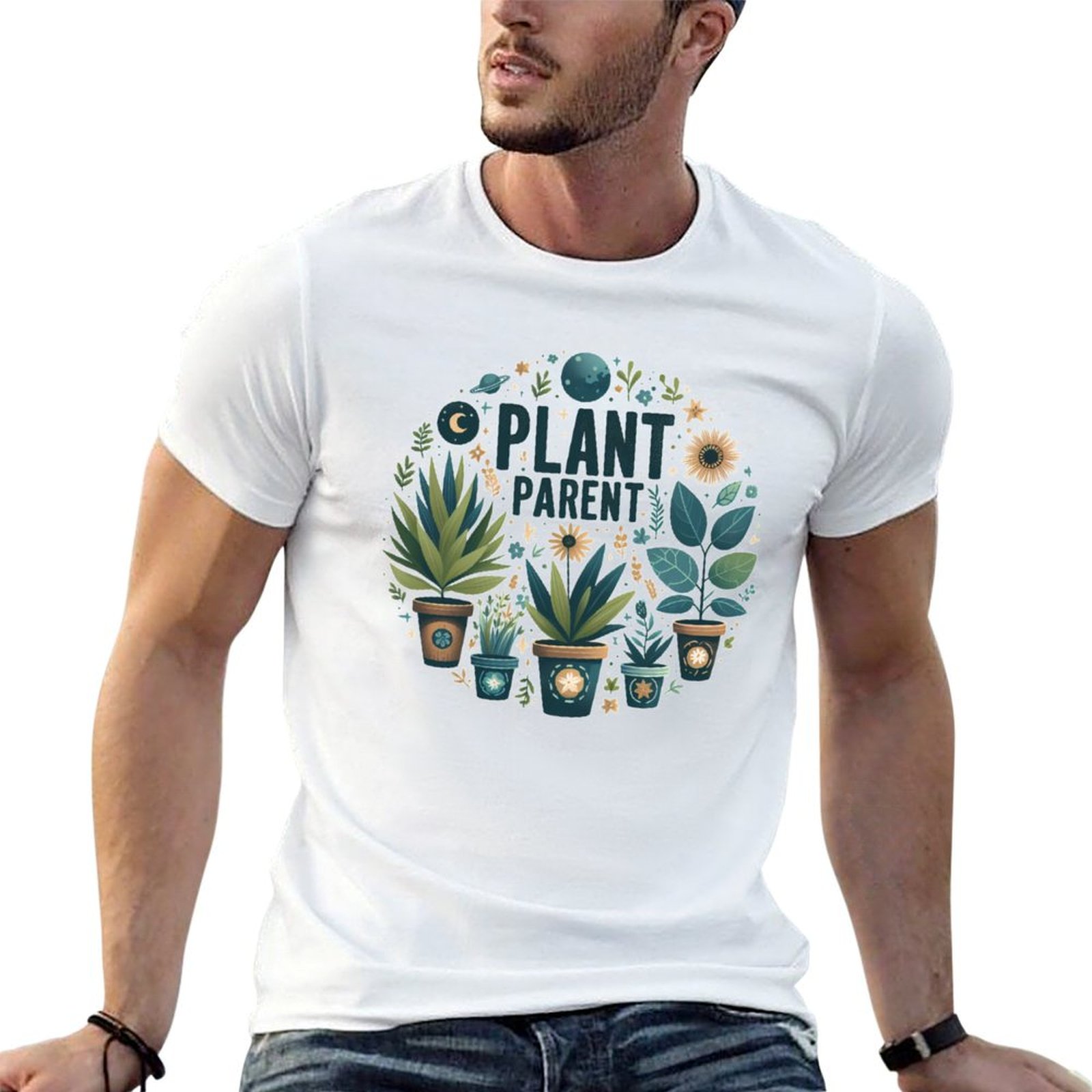 Plant Parent Shirt - เสื้อยืดพิมพ์ลาย Plant Parent เสื้อยืดผ้าฝ้ายพื้นฐานขนาดพลัสไซส์