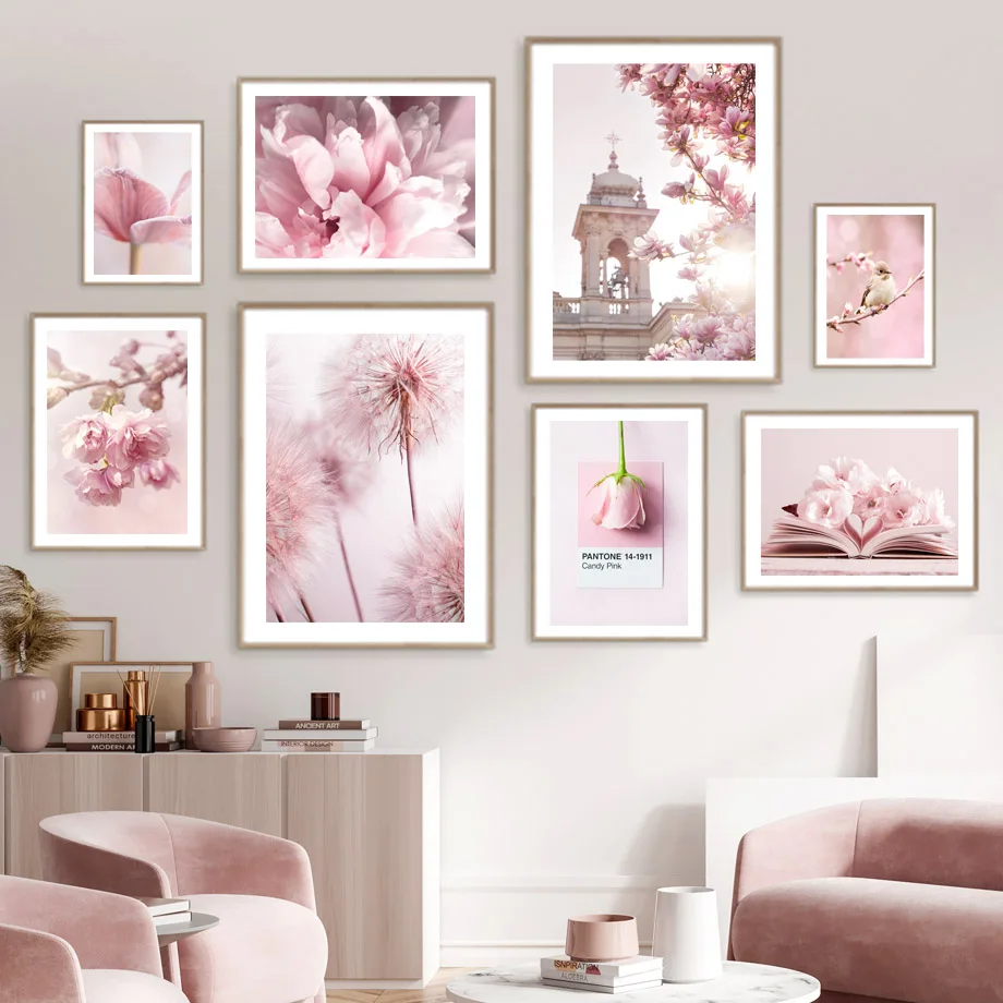 Orchid Phalaenopsis - ฤดูใบไม้ผลิสีชมพู Rose Peony SAKURA Dandelion Orchid