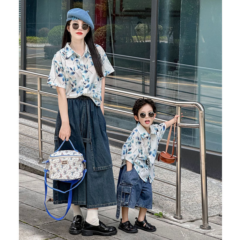 Plant Parent Shirt - แฟชั่นวันหยุดครอบครัวเสื้อวันหยุดพ่อแม่และลูกสาวเด็กชายหาดเสื้อแขนสั้นเกาหลีเสื้อผ้าพ่อแม่ลูก