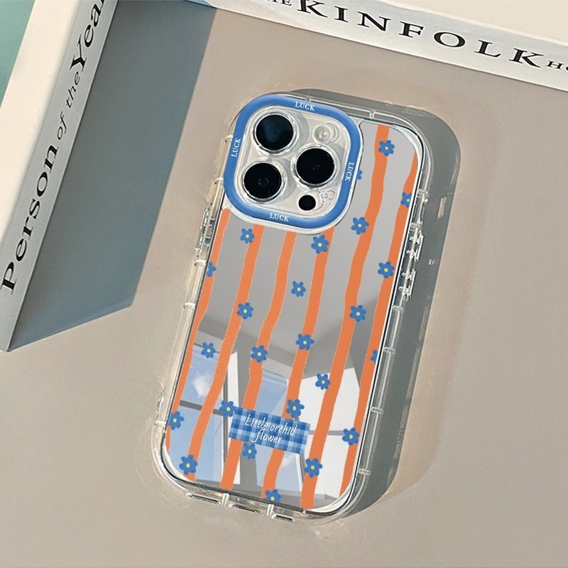 เคสโทรศัพท์ลายดอกไม้สีฟ้าลายทา - Plants X บทวิจารณ์และราคา