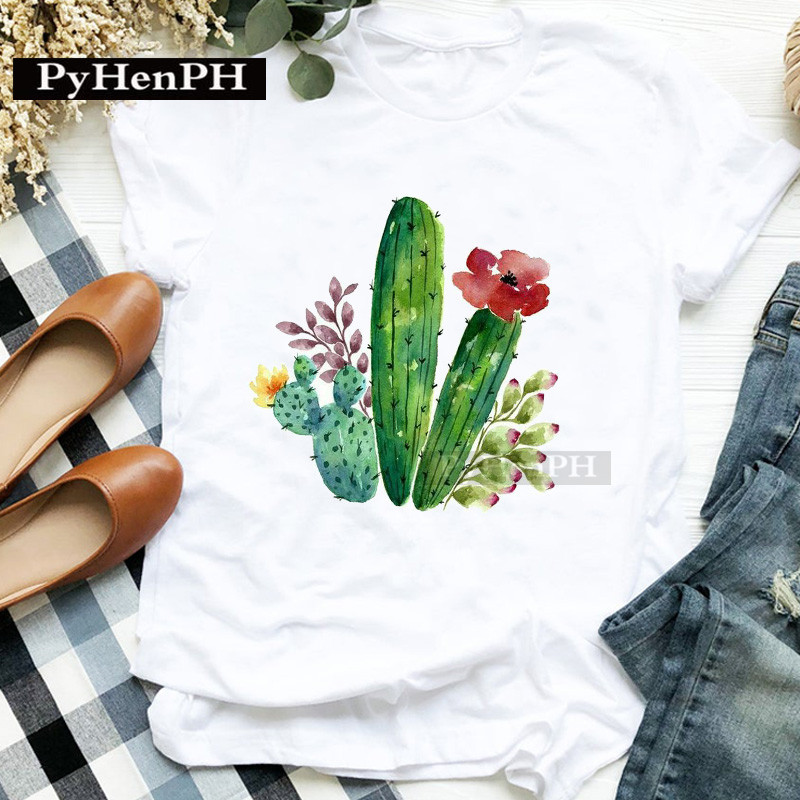 เสื้อยืดแฟชั่นลายกระบองเพชร แข - The Plant Parent บทวิจารณ์และราคา