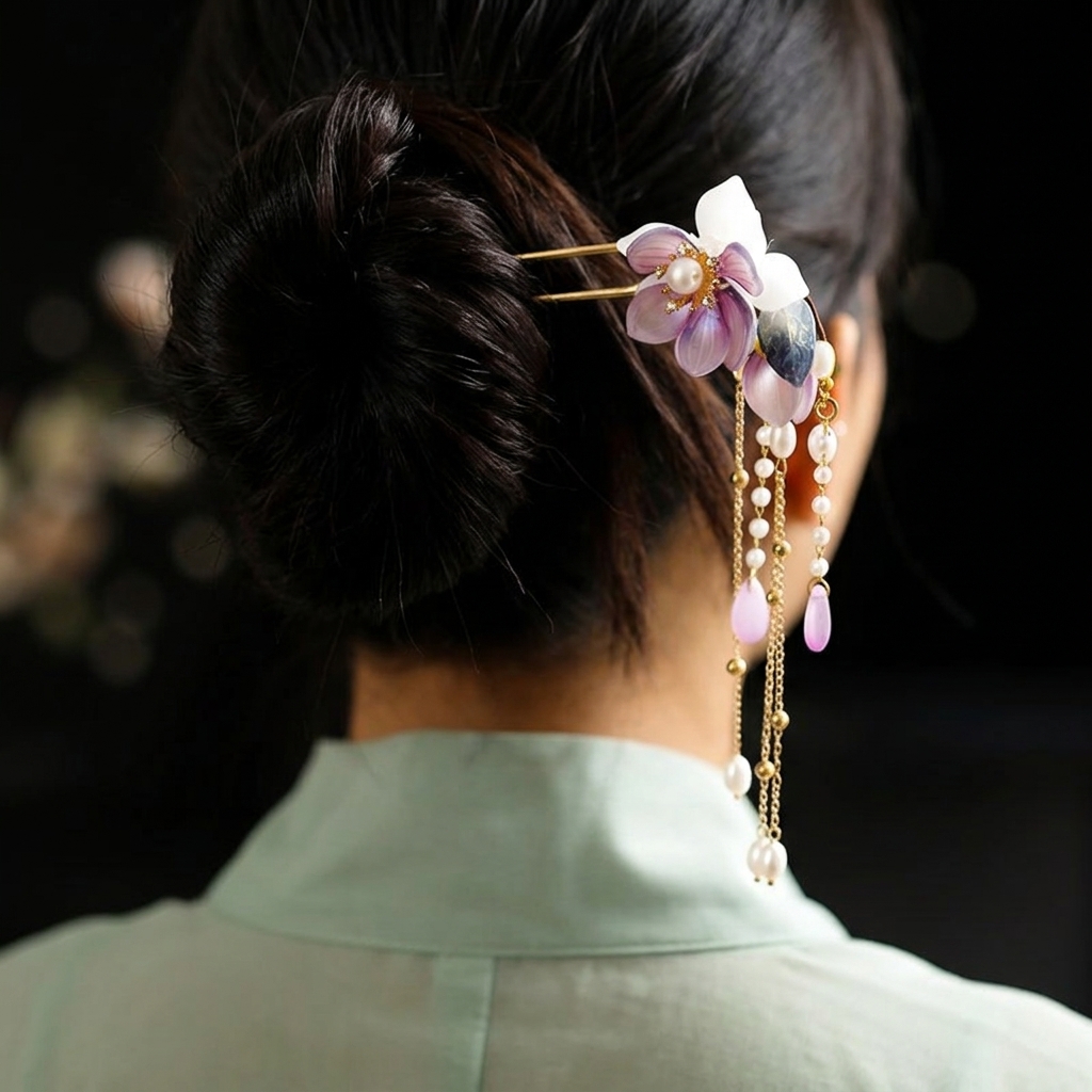 กิ๊บติดผมรูปตัว U ทำจากโลหะผสม - Orchid Phalaenopsis บทวิจารณ์และราคา