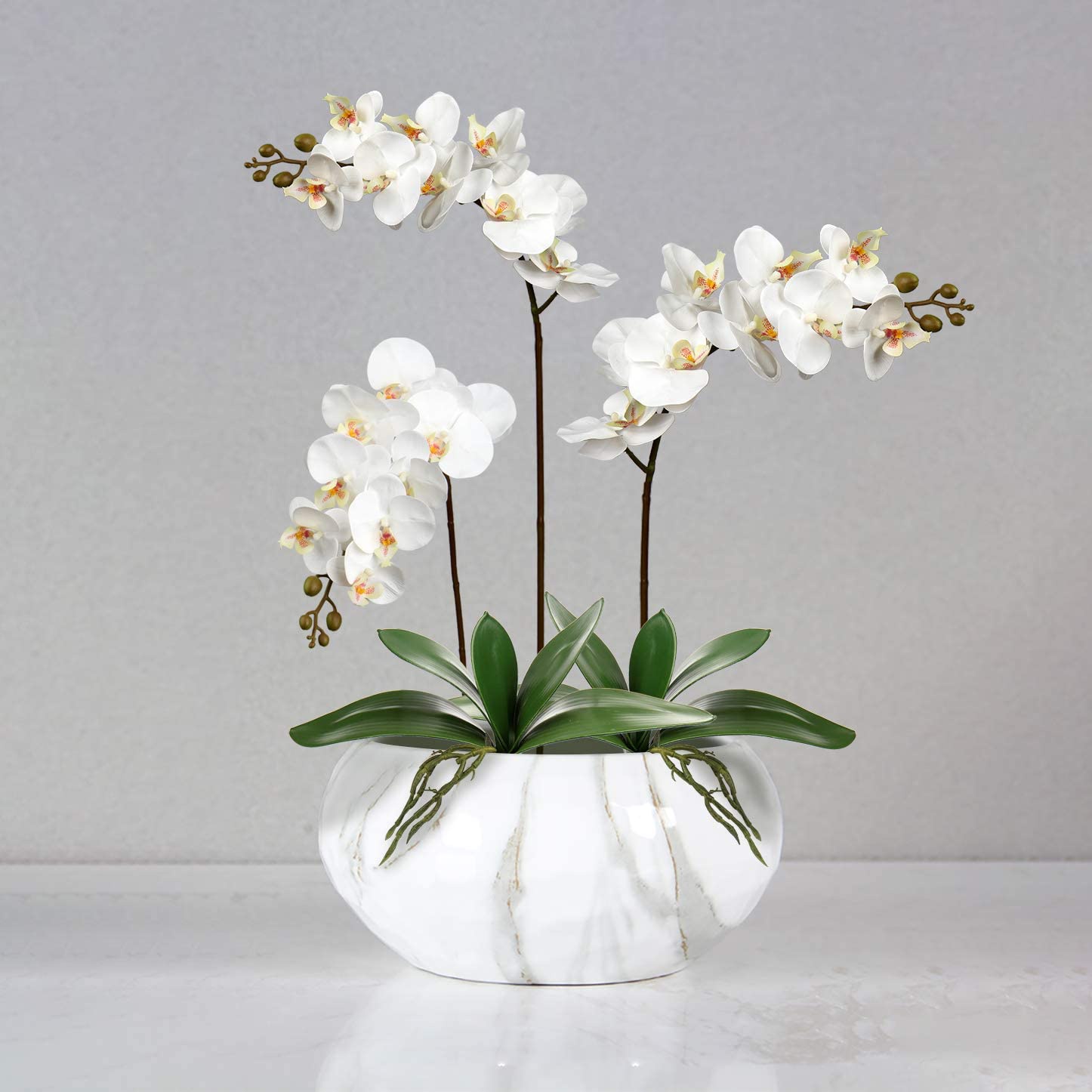 ใบกล้วยไม้เทียมสัมผัสได้จริงพื - Orchid Phalaenopsis บทวิจารณ์และราคา