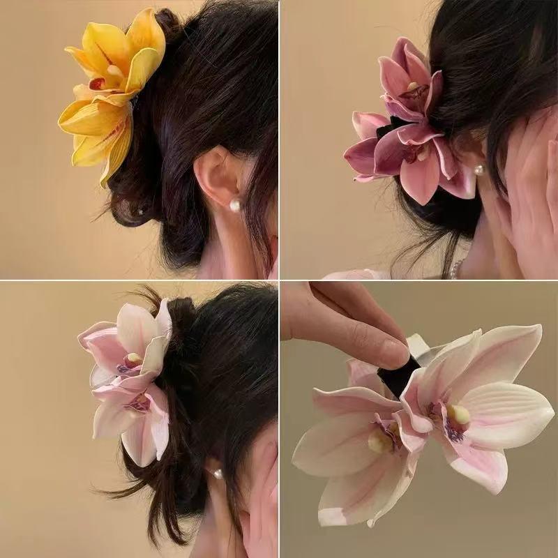 กิ๊บติดผมรูปดอกกล้วยไม้ขนาดใหญ - Orchid Phalaenopsis บทวิจารณ์และราคา